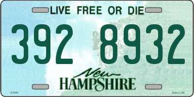 NH license plate 3928932