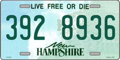 NH license plate 3928936