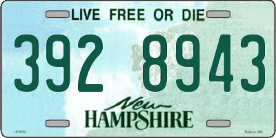 NH license plate 3928943