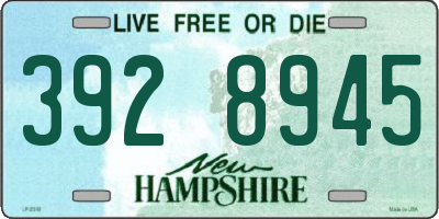 NH license plate 3928945