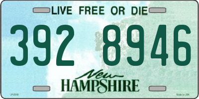NH license plate 3928946