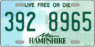 NH license plate 3928965