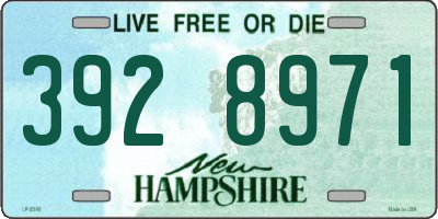 NH license plate 3928971