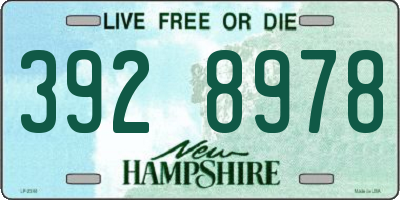NH license plate 3928978