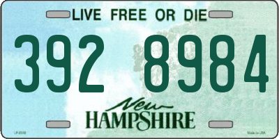NH license plate 3928984