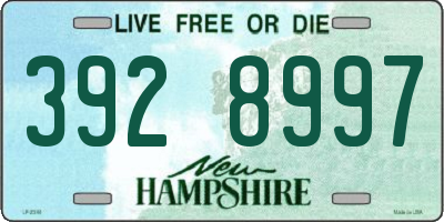 NH license plate 3928997