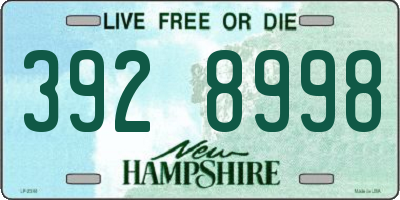 NH license plate 3928998