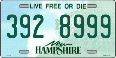 NH license plate 3928999
