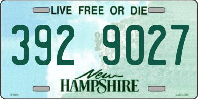 NH license plate 3929027