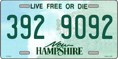 NH license plate 3929092