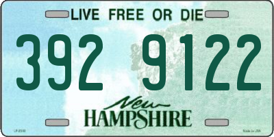 NH license plate 3929122