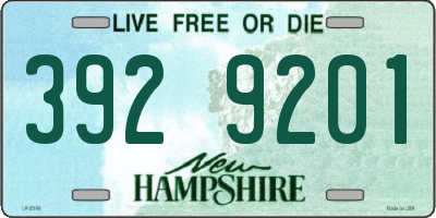 NH license plate 3929201