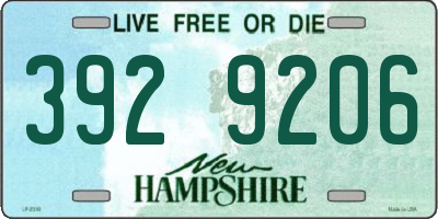 NH license plate 3929206