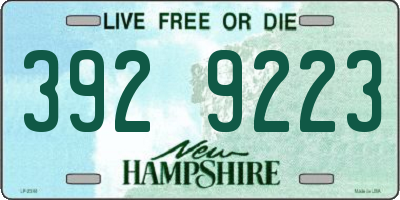NH license plate 3929223