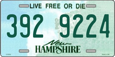 NH license plate 3929224