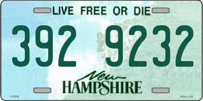 NH license plate 3929232
