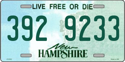 NH license plate 3929233