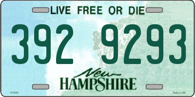 NH license plate 3929293