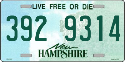 NH license plate 3929314