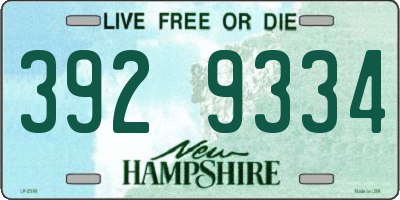 NH license plate 3929334