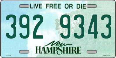 NH license plate 3929343