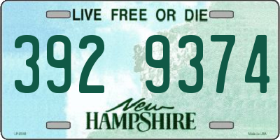 NH license plate 3929374