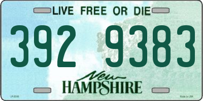 NH license plate 3929383