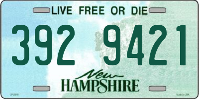 NH license plate 3929421