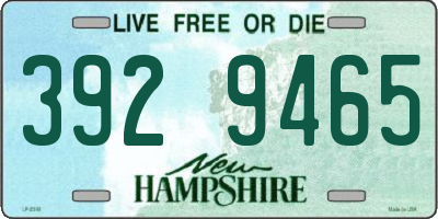 NH license plate 3929465