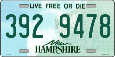 NH license plate 3929478