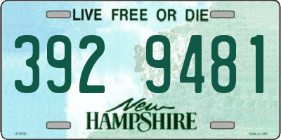 NH license plate 3929481