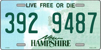 NH license plate 3929487