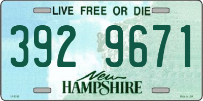 NH license plate 3929671