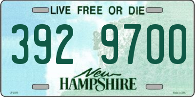 NH license plate 3929700