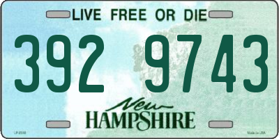 NH license plate 3929743