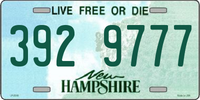 NH license plate 3929777