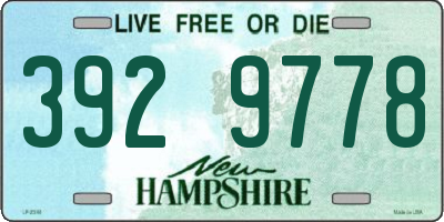 NH license plate 3929778