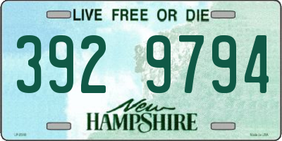 NH license plate 3929794