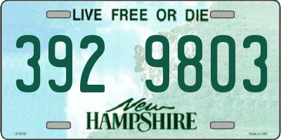NH license plate 3929803