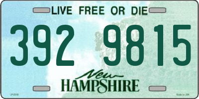 NH license plate 3929815