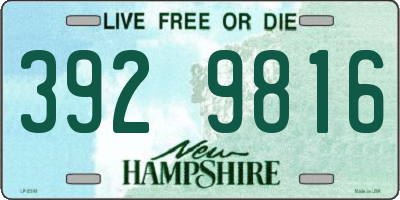 NH license plate 3929816