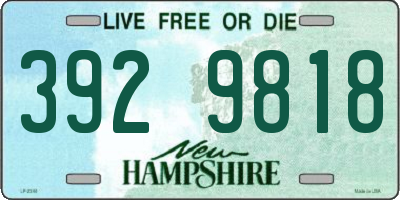 NH license plate 3929818