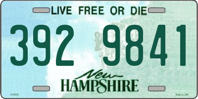 NH license plate 3929841