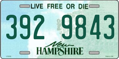 NH license plate 3929843
