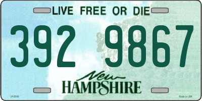 NH license plate 3929867