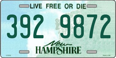 NH license plate 3929872