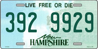 NH license plate 3929929