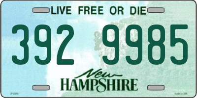 NH license plate 3929985