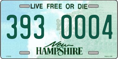 NH license plate 3930004