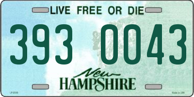 NH license plate 3930043